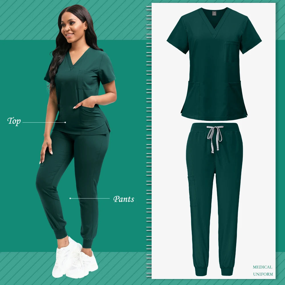 Conjunto de Uniforme (Scrubs) Unissex de Alta Qualidade