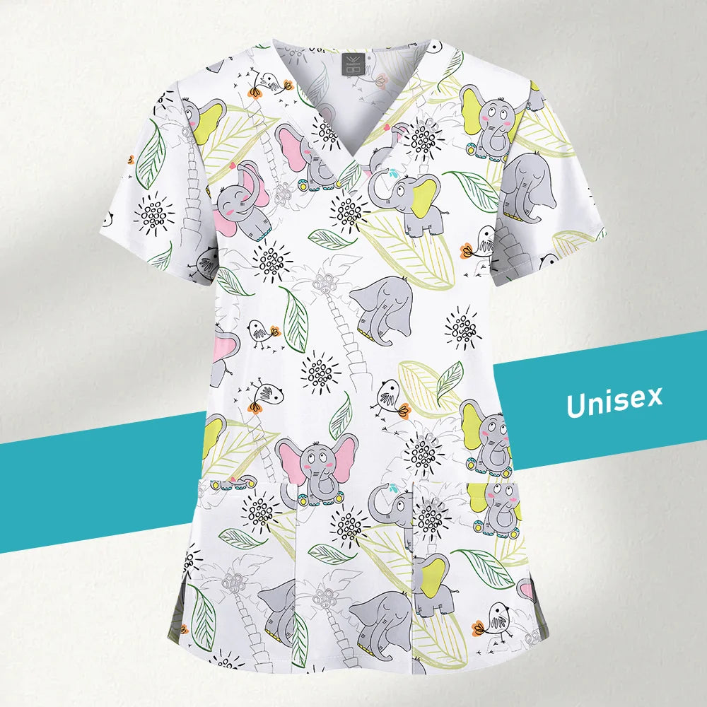 Jaleco Estampado Unissex – Uniforme para Clínica e Hospital