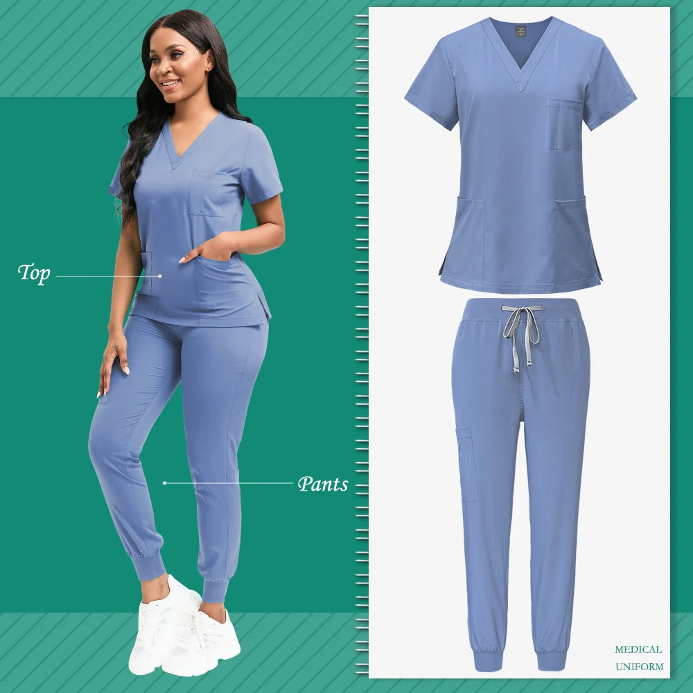 Conjunto de Uniforme (Scrubs) Unissex de Alta Qualidade