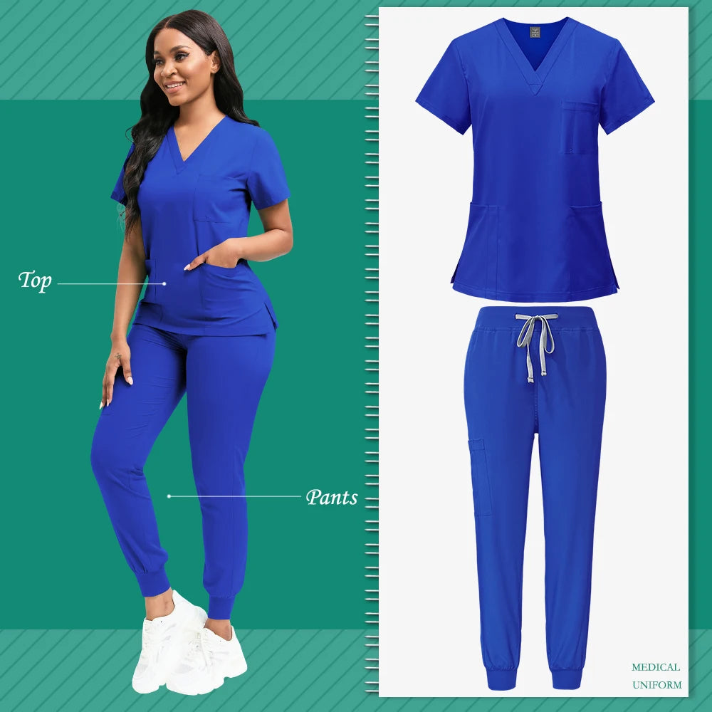 Conjunto de Uniforme (Scrubs) Unissex de Alta Qualidade