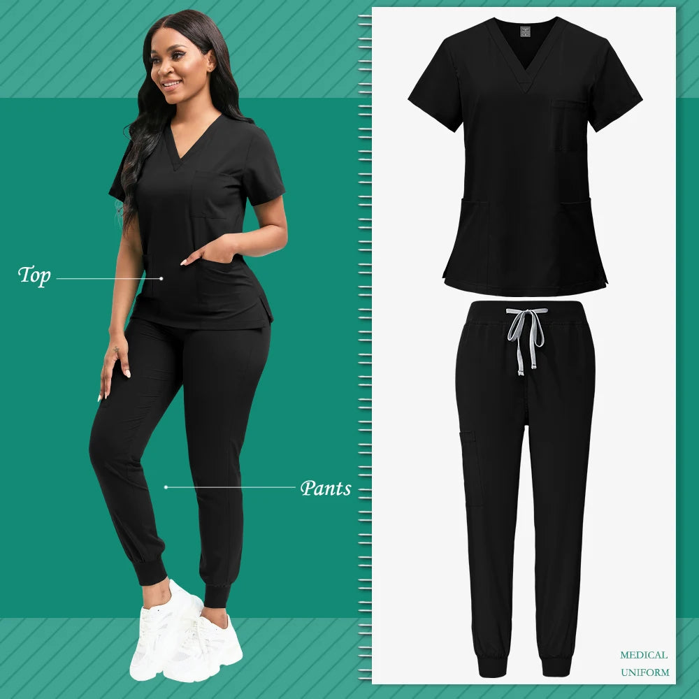 Conjunto de Uniforme (Scrubs) Unissex de Alta Qualidade