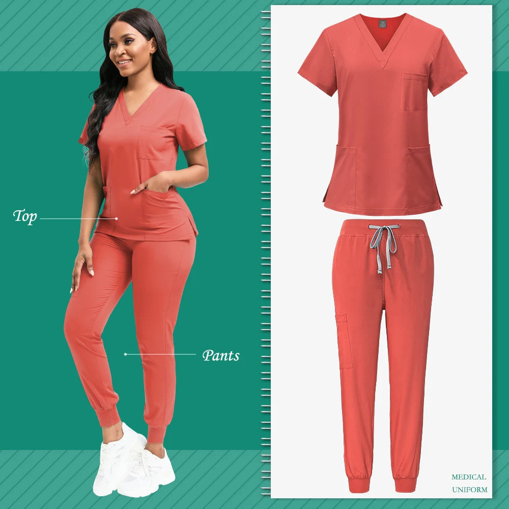 Conjunto de Uniforme (Scrubs) Unissex de Alta Qualidade
