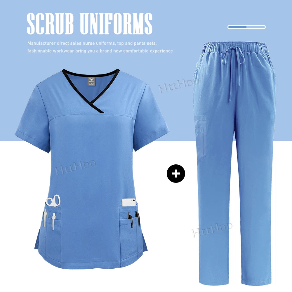 Uniforme Médico Feminino – Conjunto Scrub para Saúde e Estética