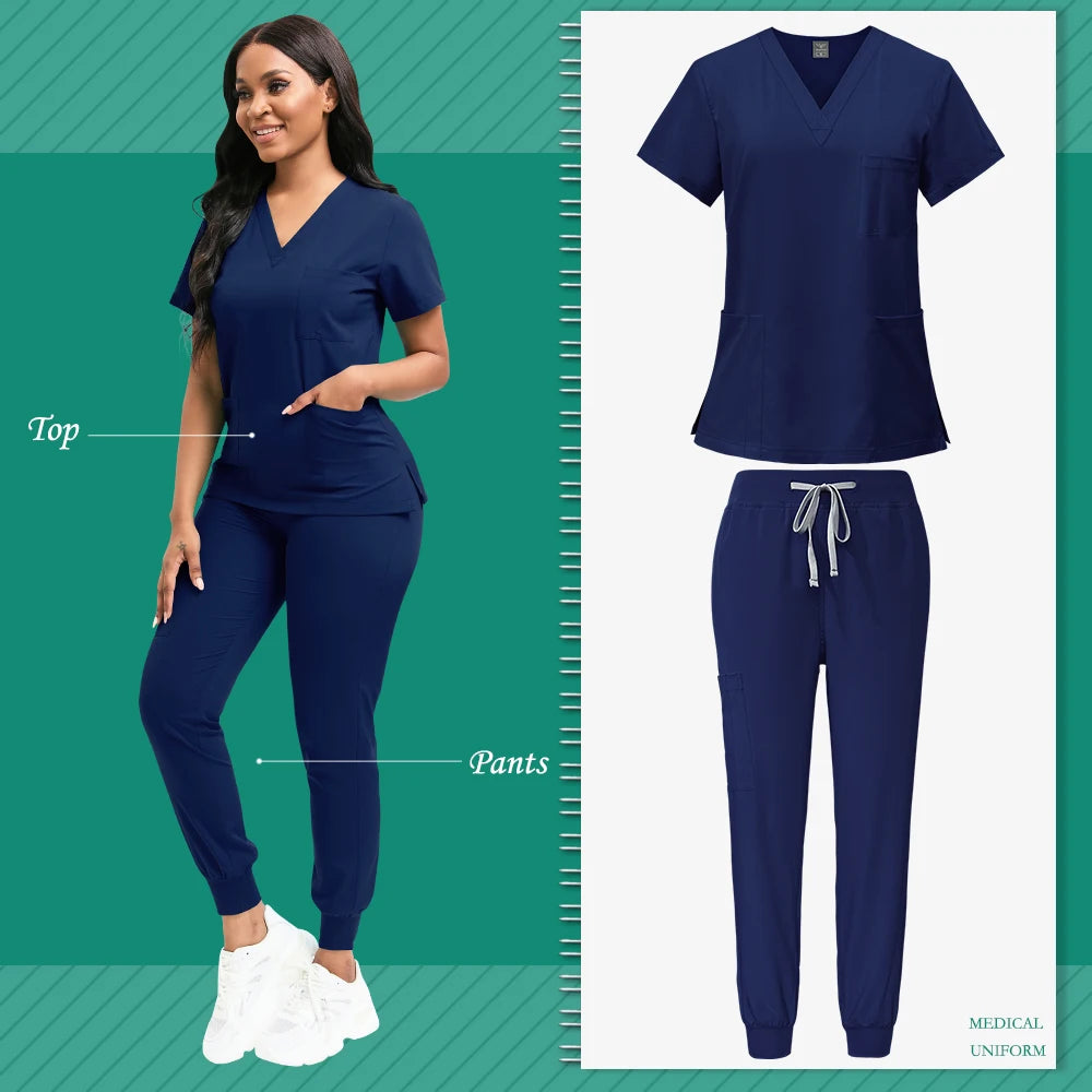 Conjunto de Uniforme (Scrubs) Unissex de Alta Qualidade