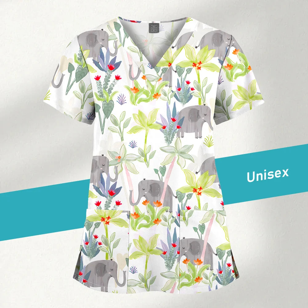 Jaleco Estampado Unissex – Uniforme para Clínica e Hospital