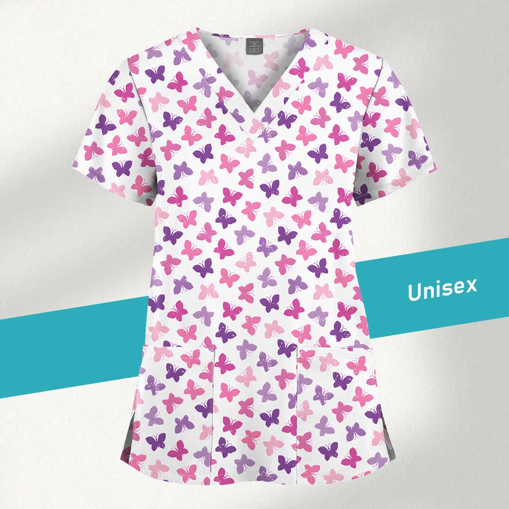 Jaleco Estampado Unissex – Uniforme para Clínica e Hospital