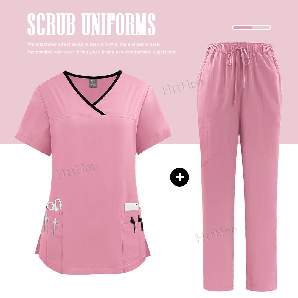 Uniforme Médico Feminino – Conjunto Scrub para Saúde e Estética