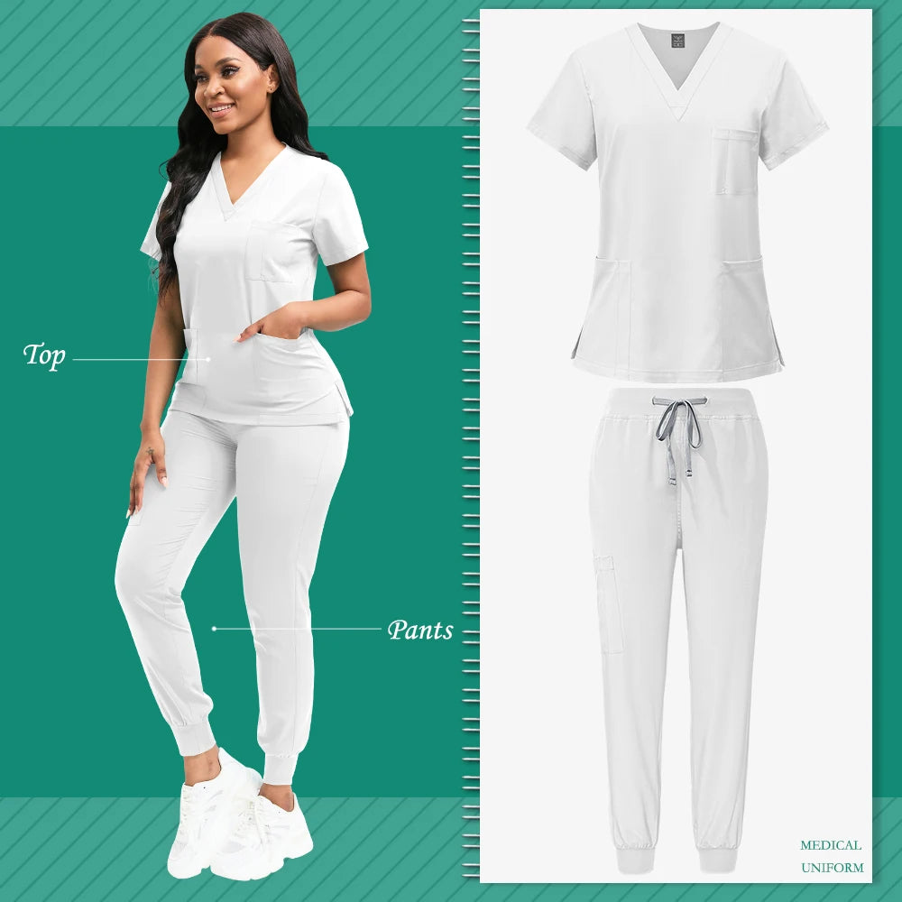 Conjunto de Uniforme (Scrubs) Unissex de Alta Qualidade