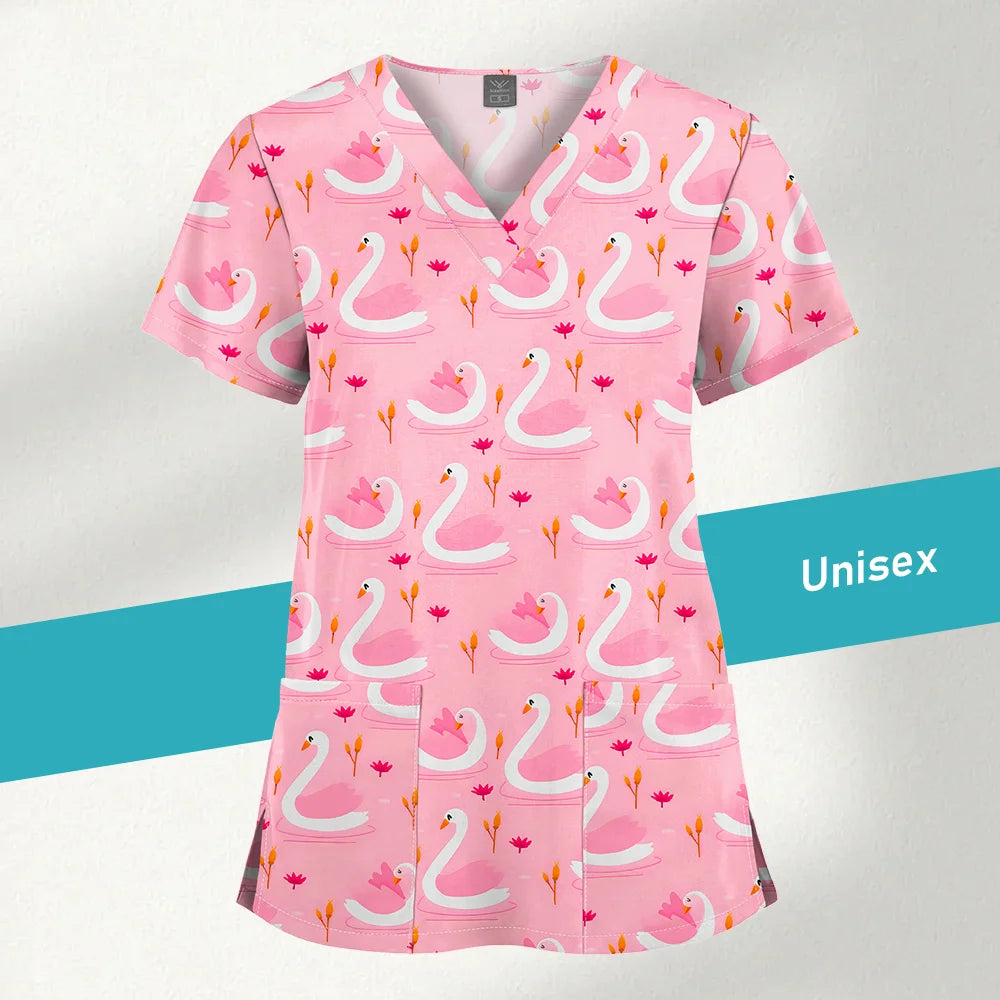 Jaleco Estampado Unissex – Uniforme para Clínica e Hospital