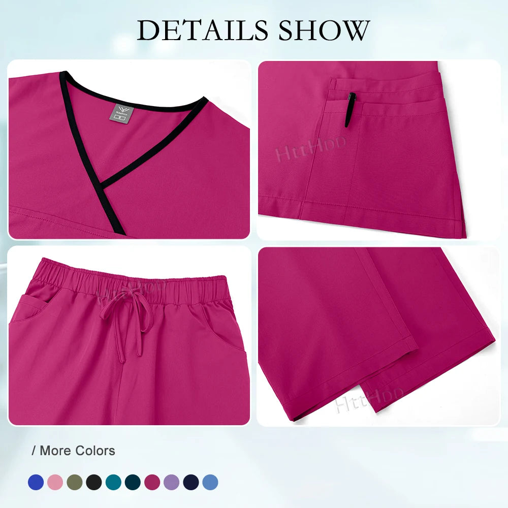 Uniforme Médico Feminino – Conjunto Scrub para Saúde e Estética