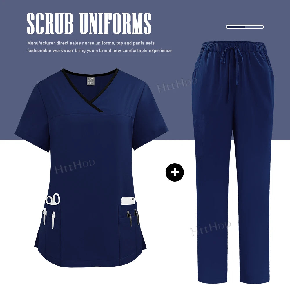 Uniforme Médico Feminino – Conjunto Scrub para Saúde e Estética