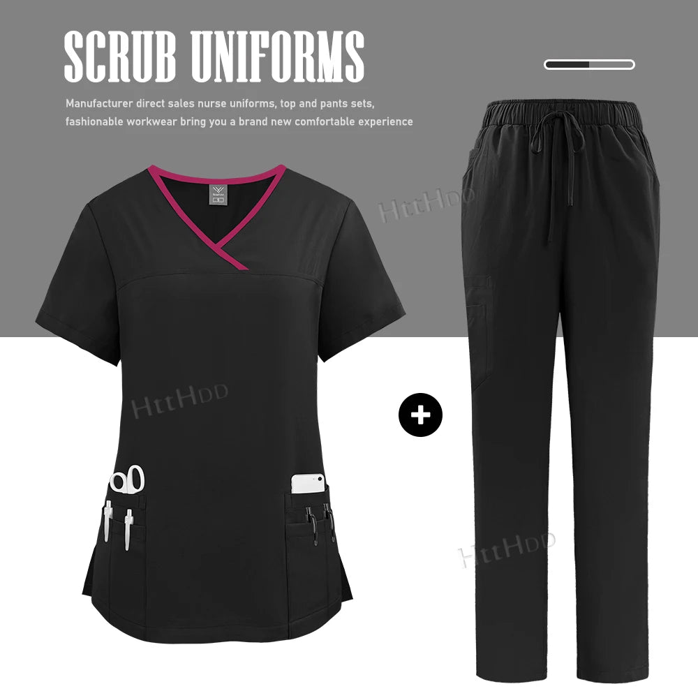 Uniforme Médico Feminino – Conjunto Scrub para Saúde e Estética