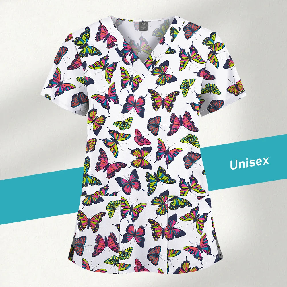 Jaleco Estampado Unissex – Uniforme para Clínica e Hospital