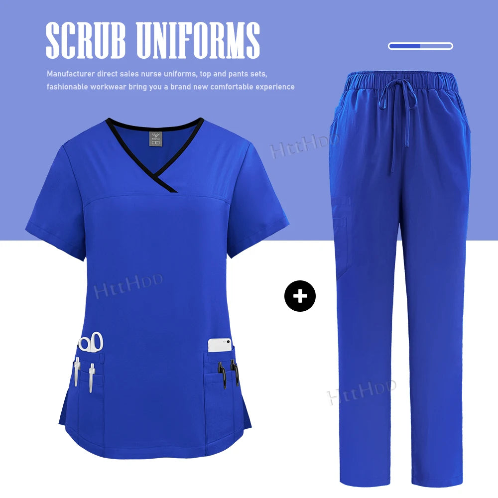 Uniforme Médico Feminino – Conjunto Scrub para Saúde e Estética
