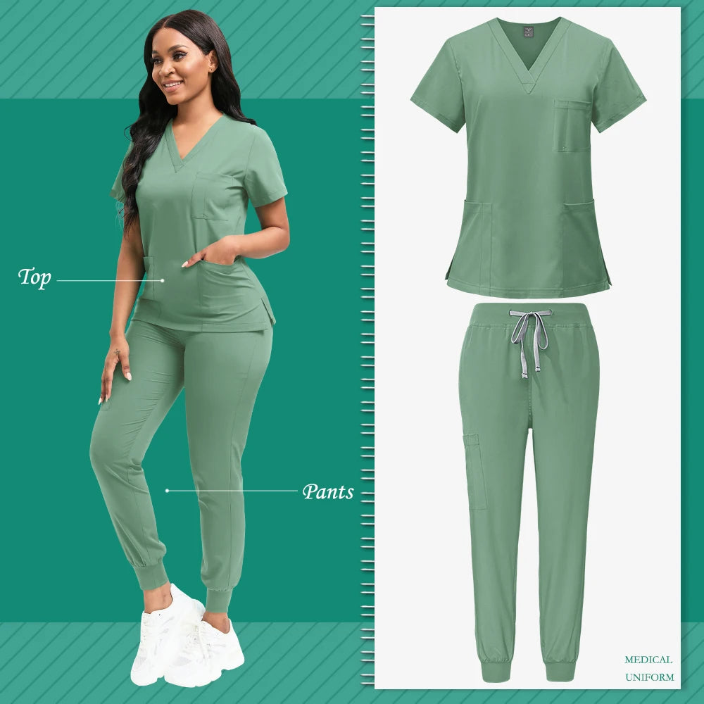 Conjunto de Uniforme (Scrubs) Unissex de Alta Qualidade
