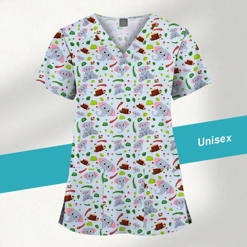Jaleco Estampado Unissex – Uniforme para Clínica e Hospital