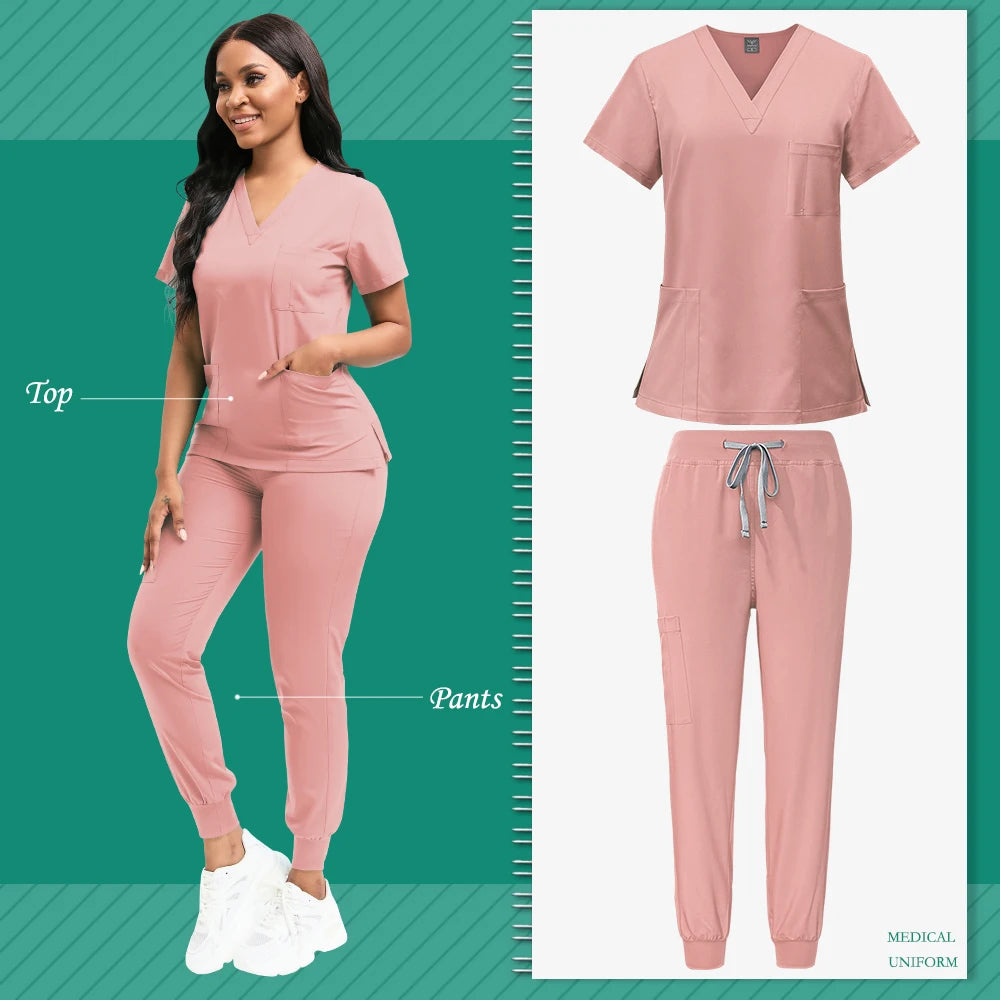 Conjunto de Uniforme (Scrubs) Unissex de Alta Qualidade