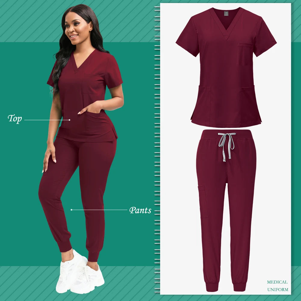 Conjunto de Uniforme (Scrubs) Unissex de Alta Qualidade